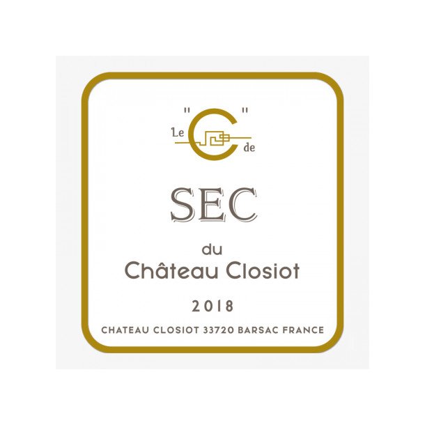 Chateau Closiot, C de Sec 2018, Bordeaux Blanc