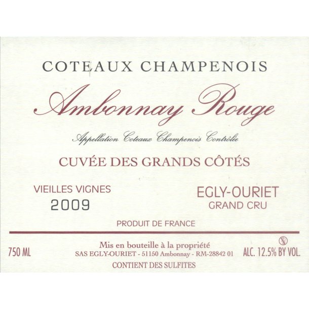 Egly Ouriet, Champagne  Ambonnay Rouge 2022