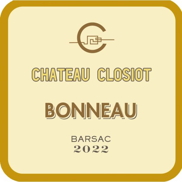 Chateau Closiot Bonneau 2022, 1/2 fl., Barsac