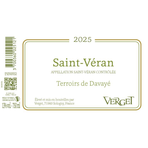 Verget Saint Veran Terroirs de Davaye 2025