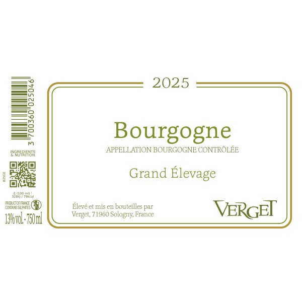 Verget, Bourgogne Chardonnay Grand Elevage 2025