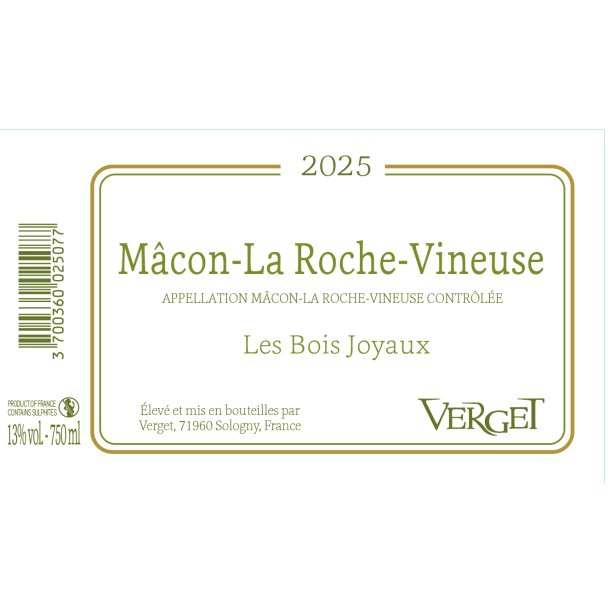 Verget, Macon La Roche Vineuse "Les Bois Joyaux" 2025