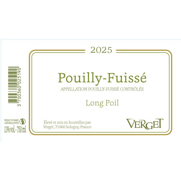 Verget Pouilly Fuisse Long Poil 2025
